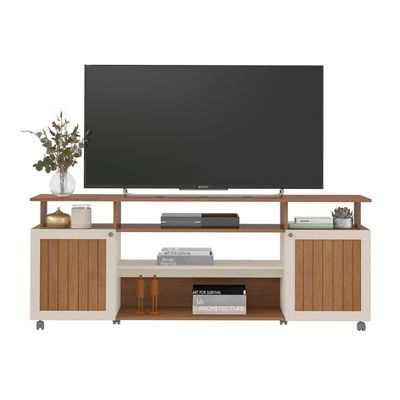 Rack Artely Ipanema para TV`s de até 75 - Cinamomo/Off White