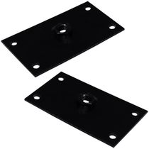 Kit 2 Chapinhas Chapa Reta Fixação Pés Palito Rosca 5/16 Preto G59