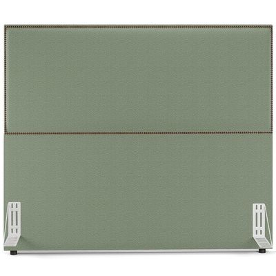 Cabeceira Cama Box Casal Com Tachas 140 cm Vicenza L02 Bouclê Oliva - Lyam Decor