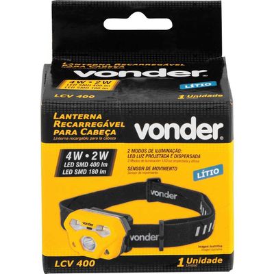 Lanterna P/Cabeca Recar Lcv400 Vonder