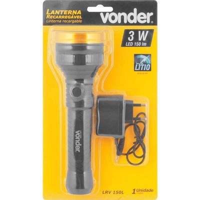 Lanterna Recarregável 150 Lúmens Lítio LRV150L Vonder