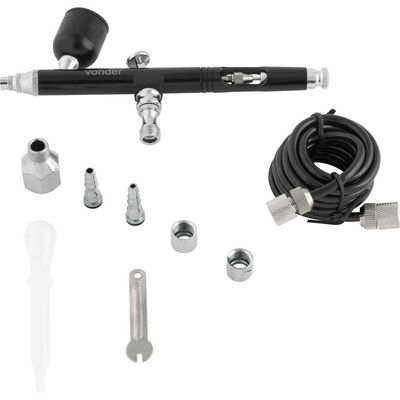 Aerógrafo C/Acessórios Preto 07Pcs Vonder