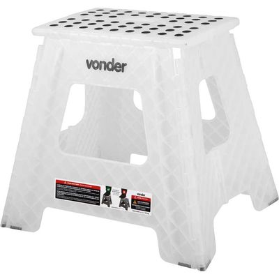 Banqueta Plástica Dobrável 360Mm Transparente Vonder