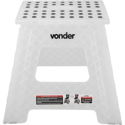 Banqueta Plástica Dobrável 360Mm Transparente Vonder