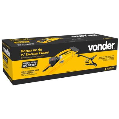 Bomba Para Encher Pneus Com Pedal Vonder