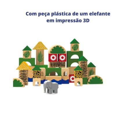 Brincando de Engenheiro Selva 70pçs 5460.9   - Xalingo