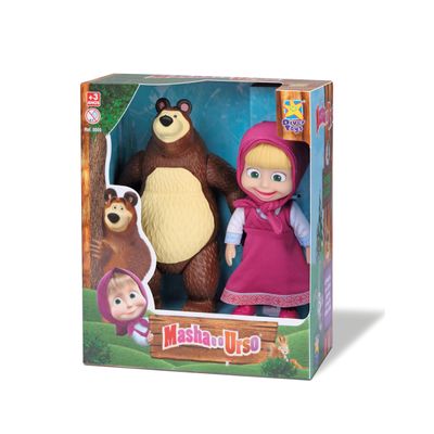 Bonecos Masha e o Urso em Viníl 8117 - Diver Toys