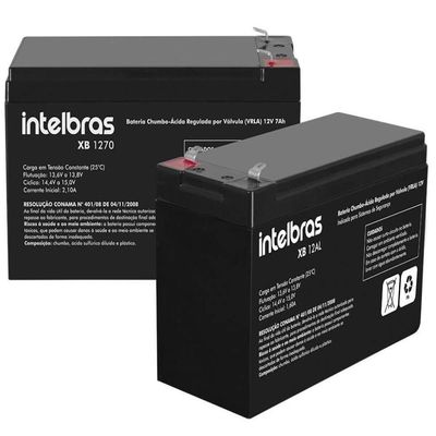 Bateria Selada Intelbras 12V 7Ah 1270 Para Nobreak e Alarmes