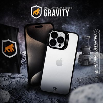 Capa para iPhone 17 Pro Max - Gravity Preta - Gshield
