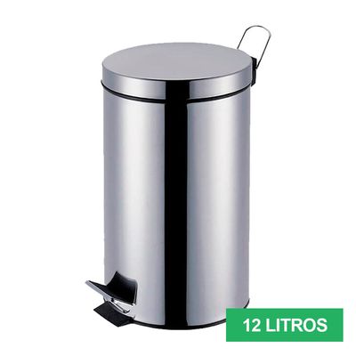 Lixeira Inox com Pedal Mor Agata 12 Litros