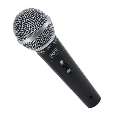 Microfone Dinamico Com Fio M-58 Profissional - Cabo 3 Metros O.d.5.0 Mm