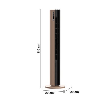 Ventilador de Torre 110cm Spirit Esterilizador com 12 velocidades, Controle Remoto e Timer de até 12 horas, Marrom  220V