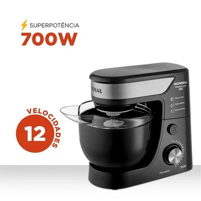 Batedeira Planetária Premium Bp-01p-b 127v-preto/inox 110V