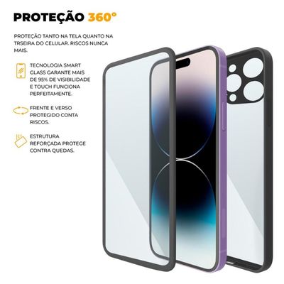 Capa 360 para iPhone 14 Pro - Preta - Gshield