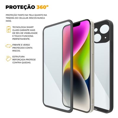 Capa 360 para iPhone 14 Plus - Preta - Gshield