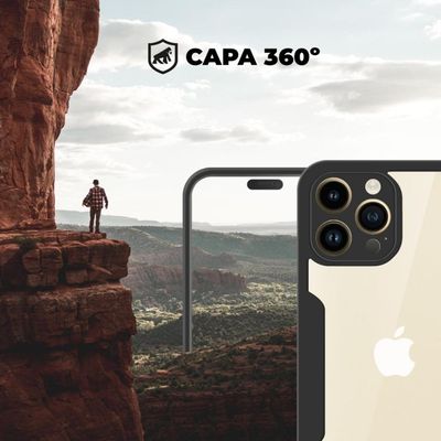 Capa 360 para iPhone 14 Pro Max - Preta - Gshield