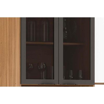 Cozinha Completa Firenze 3 Peças (2Aéreos+1Paneleiro) C3P52 Avena/Grafito - Demóbile