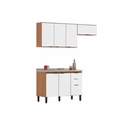Cozinha Completa Firenze 3 Peças (1Balcão+2Aéreos) C3P51 Avena/Grafito - Demóbile