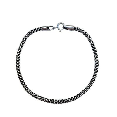 Pulseira Pipoca Prata De Bali 925 2,8mm -18cm