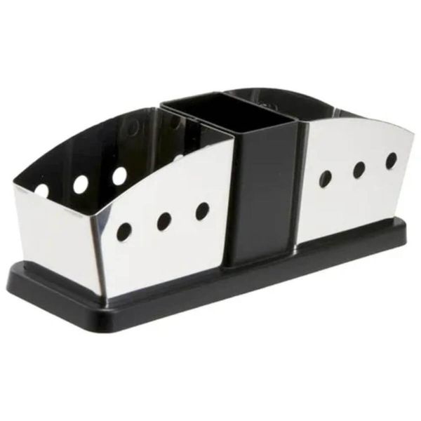 Kit 12 Porta Sachês em Inox Brinox Suporte Açúcar Colherinha Adoçante Café Chá Restaurante Padaria