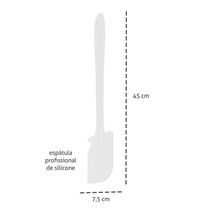 Espatula De Silicone Branca Profissional Cano Longo 45cm