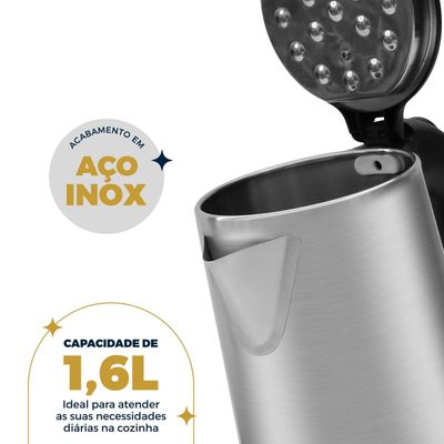 Chaleira Elétrica Britânia 1,6L 1500W Base 360° BCHE01 127V