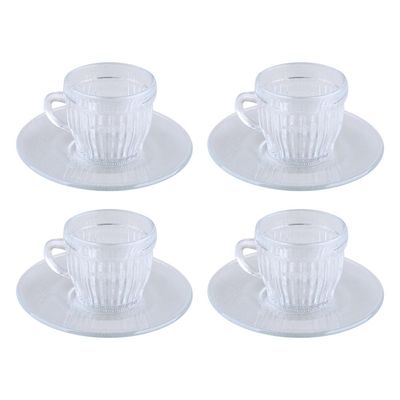 Conjunto com 4 Xícaras 85ml com Pires Riviera Allmix
