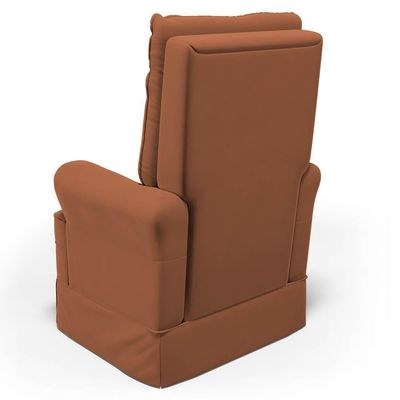 Kit 02 Poltronas De Amamentação E Descanso Com Balanço Laís G05 Veludo Terracota - Mpozenato