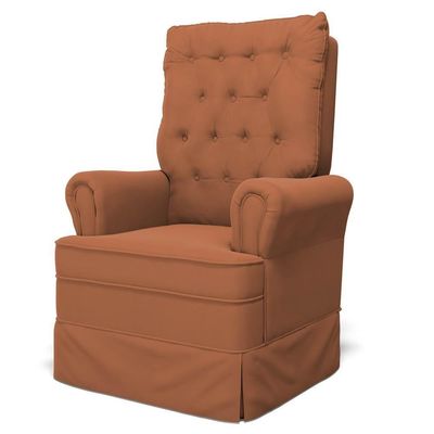 Kit 02 Poltronas De Amamentação E Descanso Com Balanço Laís G05 Veludo Terracota - Mpozenato