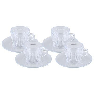 Conjunto com 4 Xícaras 85ml com Pires Riviera Allmix