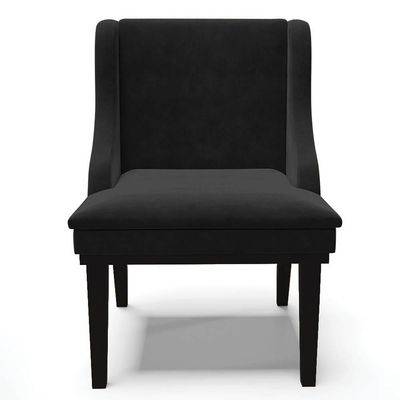 Kit 10 Cadeiras Estofadas Para Sala De Jantar Base Fixa De Madeira Preto Lia Suede Preto - Ibiza
