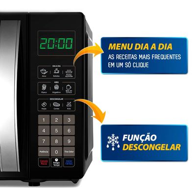 Micro-ondas Mondial MO-01-21-B 21 Litros Preto - 220V UNICA