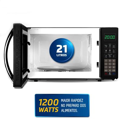 Micro-ondas Mondial MO-01-21-B 21 Litros Preto - 220V UNICA