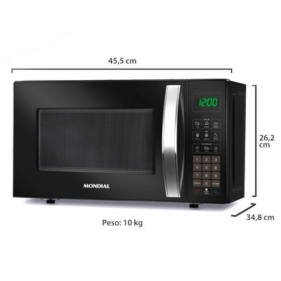 Micro-ondas Mondial MO-01-21-B 21 Litros Preto - 220V UNICA