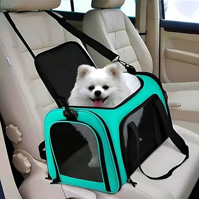 Bolsa de Viagem Verde Para Transporte Pet Alças Ajustáveis