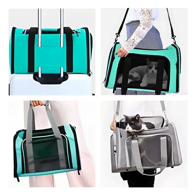 Bolsa de Viagem Verde Para Transporte Pet Alças Ajustáveis