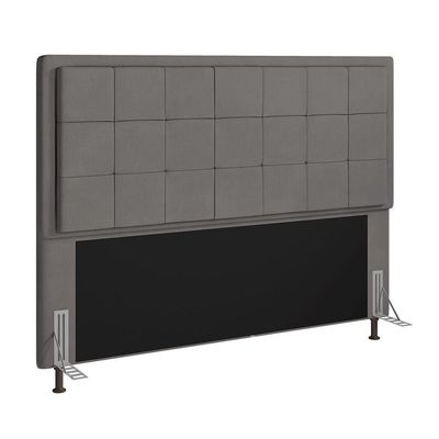 Cabeceira Onix Cama Box King 195cm Suede Grafite