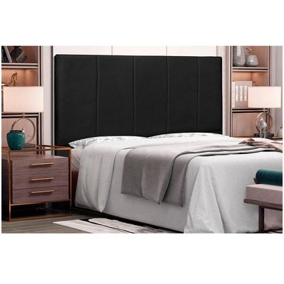 Cabeceira Arizona Cama Box Solteiro 90Cm Corino Preto