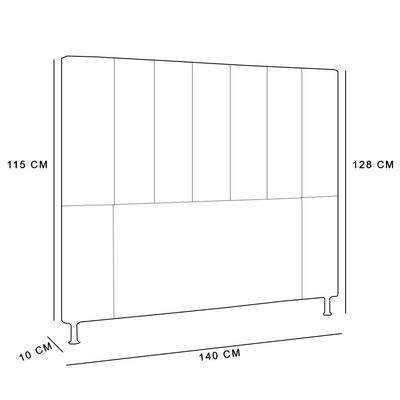 Cabeceira Cama Box Casal 140cm Suede Bege