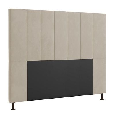 Cabeceira Cama Box Casal 140cm Suede Bege