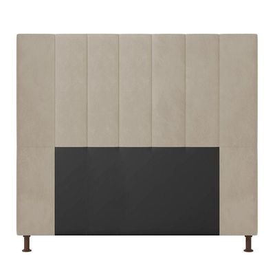 Cabeceira Cama Box Casal 140cm Suede Bege