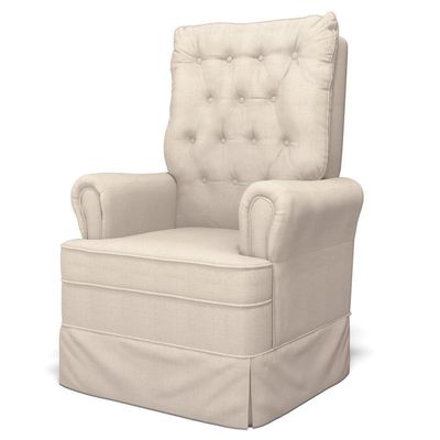 Kit 02 Poltronas De Amamentação E Descanso Com Balanço Laís G05 Linho Creme - Mpozenato