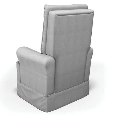 Kit 02 Poltronas De Amamentação E Descanso Com Balanço Laís G05 Linho Cinza Escuro - Mpozenato