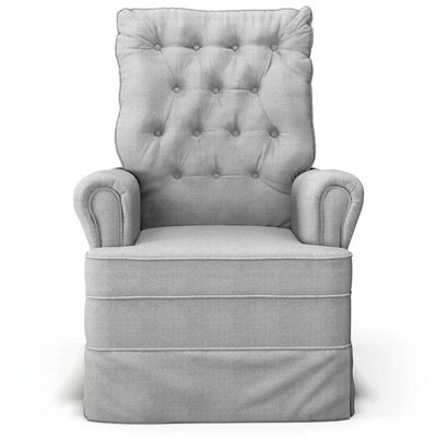 Kit 02 Poltronas De Amamentação E Descanso Com Balanço Laís G05 Linho Cinza Escuro - Mpozenato
