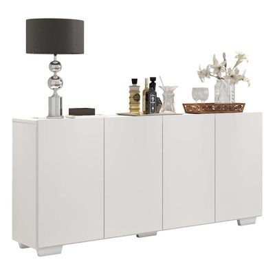 Aparador Buffet Multimóveis Veneza 4 Portas Branco
