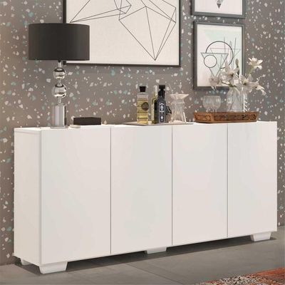 Aparador Buffet Multimóveis Veneza 4 Portas Branco