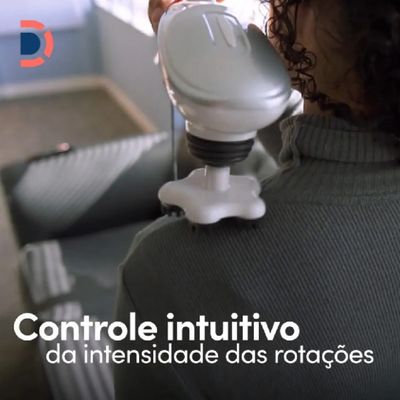 Massageador Corporal Hammer com 5 Discos Massageadores Dellamed Branco / 110V