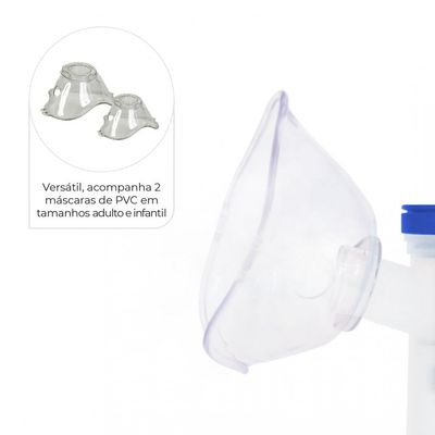 Kit Termômetro Infravermelho + Nebulizador Compacto Dellamed Branco