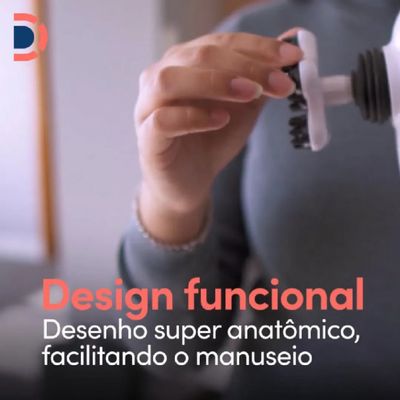 Massageador Corporal Hammer com 5 Discos Massageadores Dellamed Branco / 110V