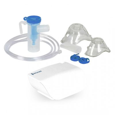 Kit Termômetro Infravermelho + Nebulizador Compacto Dellamed Branco